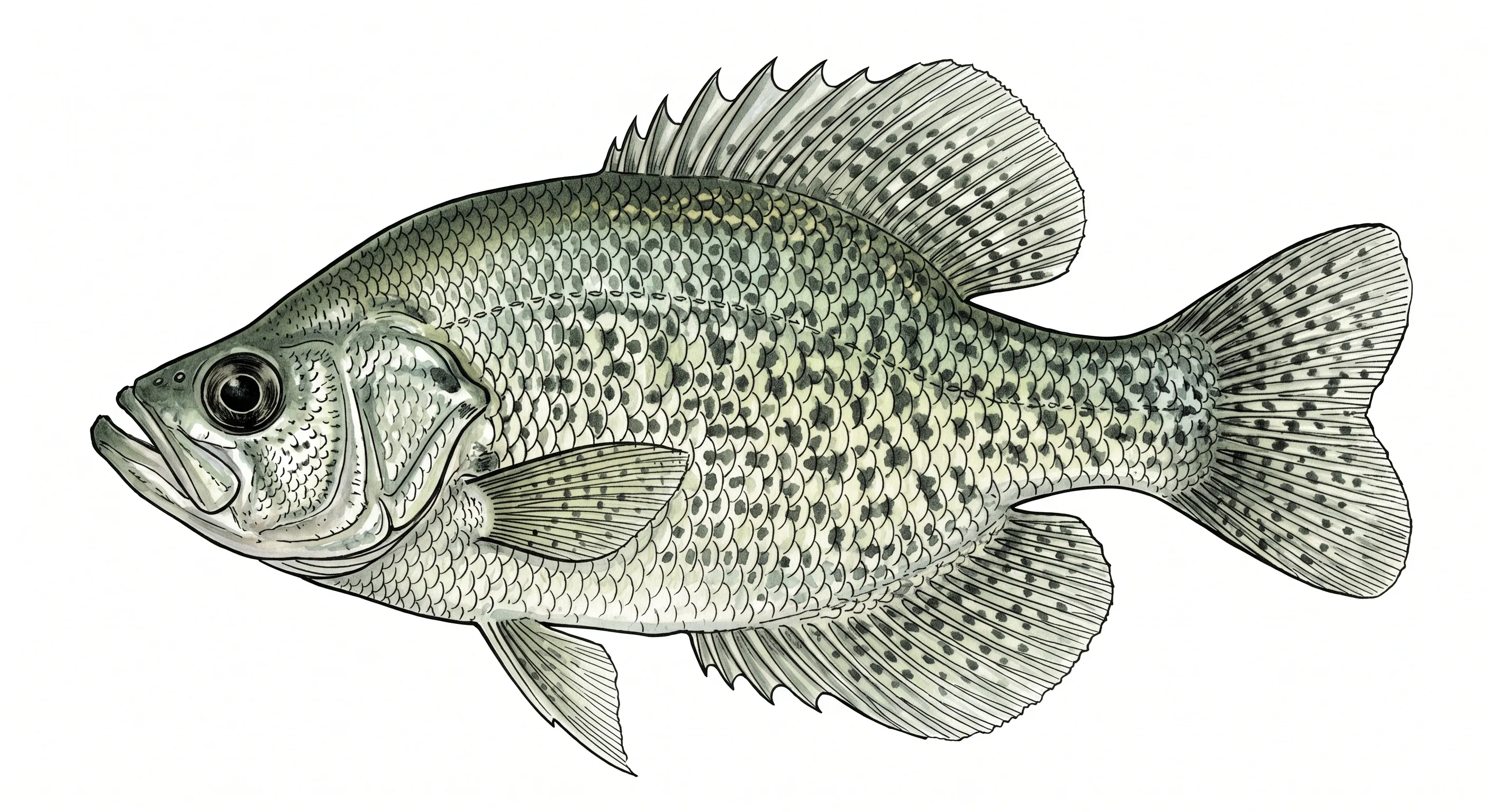 Crappie illustration — Smith Lake, Alabama