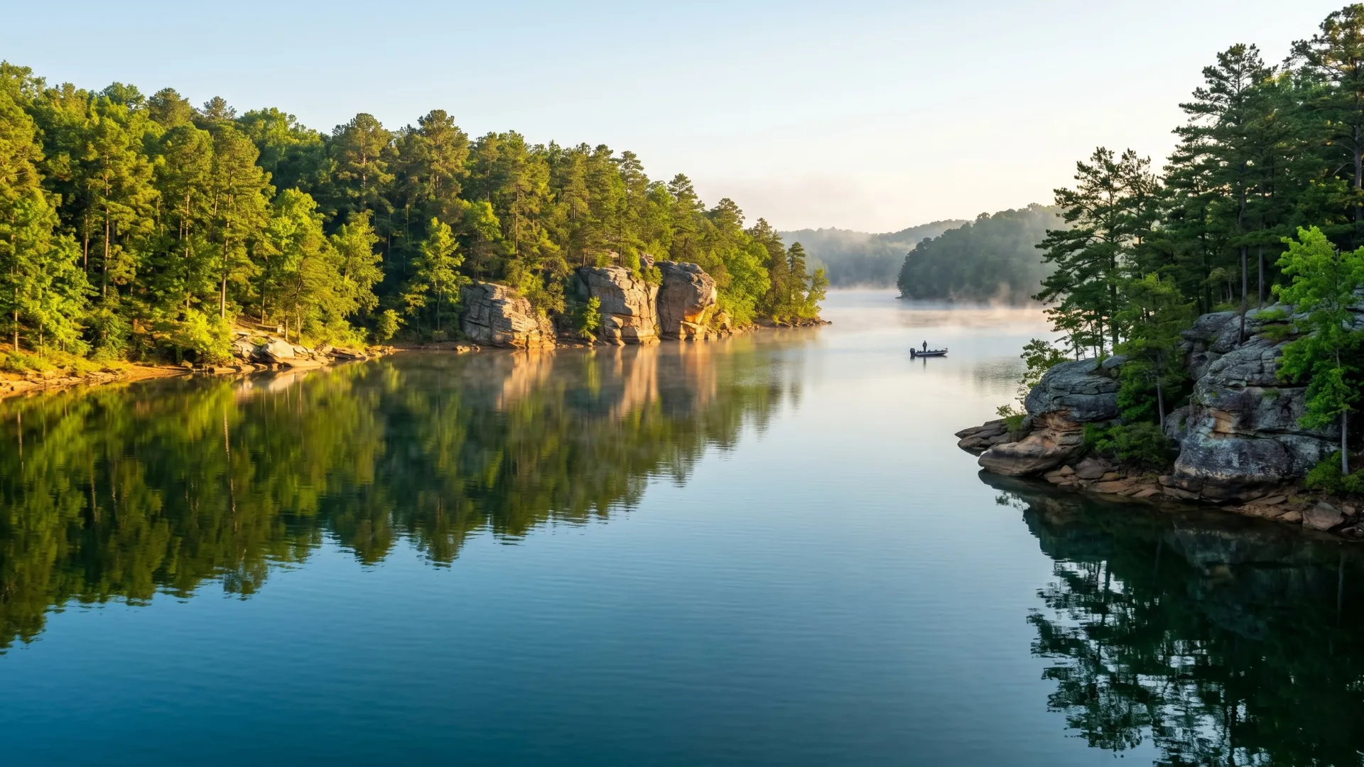 Lewis Smith Lake, Alabama — early morning on the water